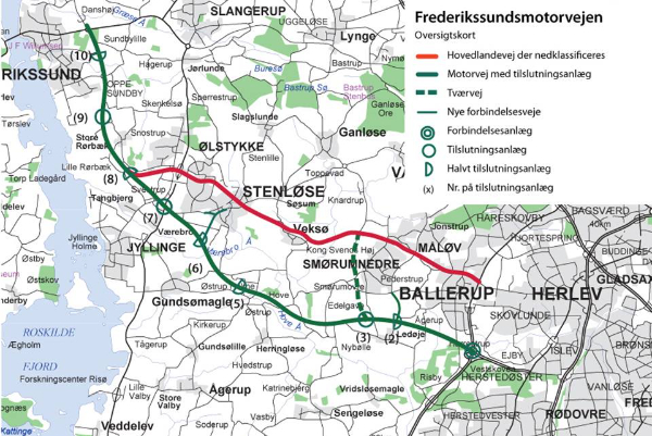 Frederikssundsmotorvejens linjeføring